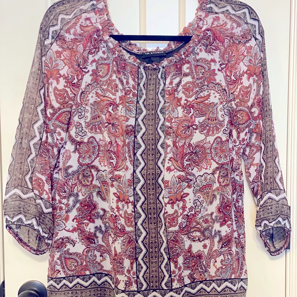 Boho blouse, lightweight, fun versatile design - Picture 2 of 2